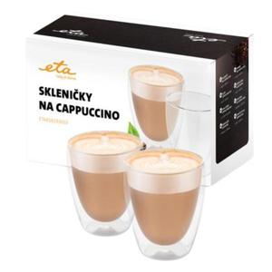 Set 2 pahare pentru capuccino ETA 4181 93010, 240 ml, pereti dubli din sticla borosilicata imagine