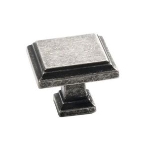 Buton pentru mobila Palace, finisaj argint antichizat, 32x32 mm imagine