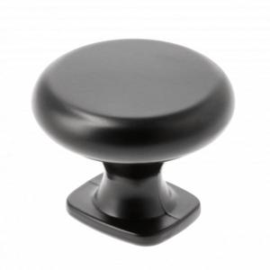 Buton pentru mobila Lorena, finisaj negru mat GT, D: 33 mm imagine