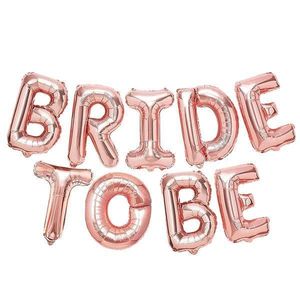 Set 9 Baloane Teno®, Litere, pentru Petreceri/Aniversari/Evenimente, model Bride To Be, rose gold imagine