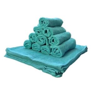 Set 10 prosoape pentru bucatarie, 30x30 cm, 100% bumbac, Verde Menta imagine