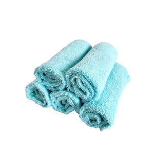 Set 5 prosoape pentru bucatarie, 30x30 cm, 100% bumbac, Bleu Ciel imagine