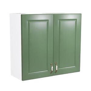 Corp suspendat cu 2 usi Zebra, Alb / MDF Verde, 80 x 72 x 31 cm - Spectral Mobila imagine