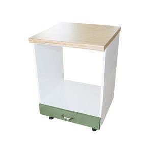 Corp pentru cuptor incorporabil cu sertar Zebra, Alb/Mdf Verde cu blat Artar, 60 x 85 x 60 cm imagine