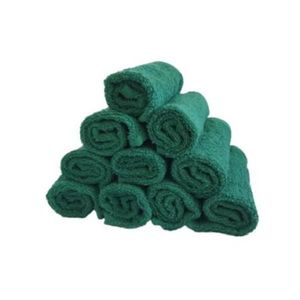 Set 10 prosoape pentru bucatarie, 30x30 cm, 100% bumbac, Verde Inchis imagine