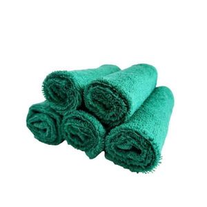 Set 5 prosoape pentru bucatarie, 30x30 cm, 100% bumbac, Verde Inchis imagine