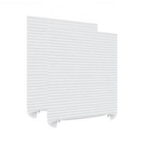 Jaluzea Plisata cu Sistem de Prindere Autoadeziv Glixicom 60 x 150 cm Alba Set 2 Bucati imagine