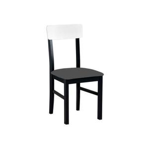 Scaun living/bucatarie Leonix 1, negru-alb/gri, 40x43x90 cm, UnicSpot imagine