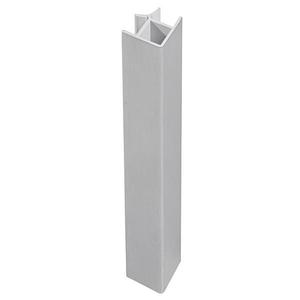 Coltar plinta de 13 mm, model 90°, pentru mobilier de bucatarie, finisaj aluminiu periat, H: 150 mm imagine