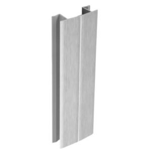 Coltar plinta de 13 mm, model multi-unghi, pentru mobilier de bucatarie, finisaj aluminiu periat, H: 150 mm imagine