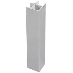 Coltar plinta de 13 mm, model 90°, pentru mobilier de bucatarie, finisaj aluminiu periat, H: 100 mm imagine