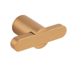 Buton pentru mobila Fusion, finisaj alama cava periata, 58x31.5 mm imagine