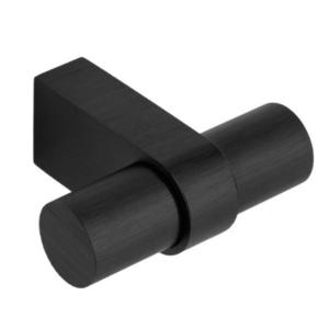 Buton pentru mobila Nobb, finisaj negru periat, 52x45mm imagine