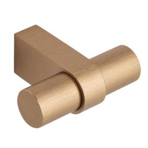 Buton pentru mobila Nobb, finisaj alama cava periata, 52x45mm imagine