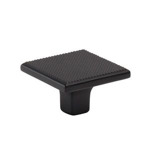 Buton patrat pentru mobila Carter, finisaj negru mat, 35x35 mm imagine