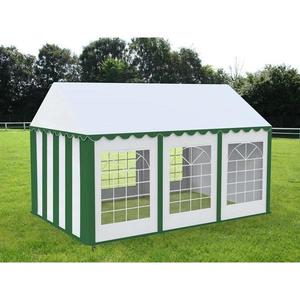 Cort Evenimente Economy, Pvc Verde-Alb, 4x6 m - Corturi24 imagine