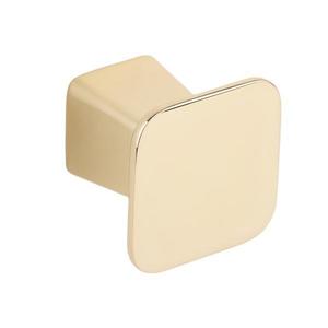 Buton pentru mobila Prism, finisaj alama lustruita, 32x28 mm imagine