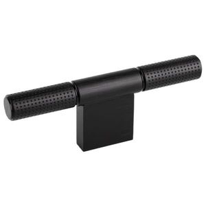 Buton pentru mobila Point Viefe, finisaj negru periat, 110x40.9 mm imagine