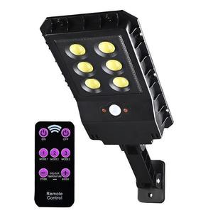 Lampa Solara Stradala 6 Led-uri Teno®, tip bec, control prin telecomanda, exterior, negru imagine