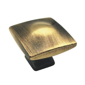 Buton pentru mobila Gao, finisaj bronz antichizat, 25x25 mm imagine