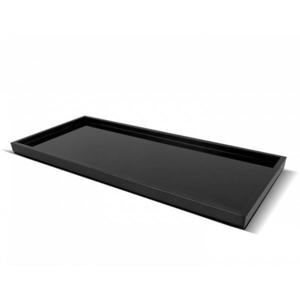 Tava pentru depozitare, organizare produse cosmetice hoteliere, 24, 5 x x 10, 5 cm, din plastic negru imagine