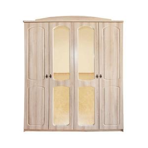 Dulap Roma 4 usi cu oglinzi 180 x 55 x 220 cm Mdf Sonoma imagine