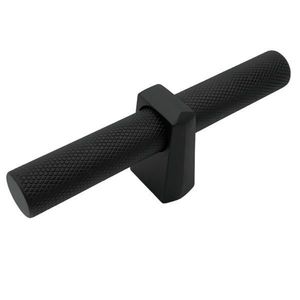 Buton pentru mobila Kasper Knurling, finisaj negru mat CB, 16 mm imagine