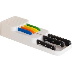 Organizator cu 2 niveluri pentru cutite, alb, 39x14x7.3 cm imagine