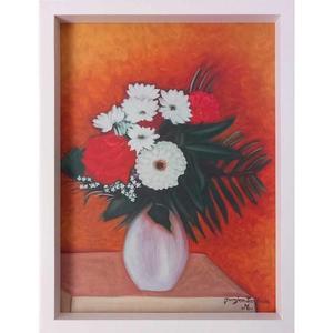 Tablou Canvas flori in vaza print 30 x 40 cm imagine