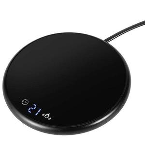 Inlcazitor electric smart pentru cana de cafea, ceai, lapte sau alte bauturi, pentru mentinerea calda a bauturilor, cu afisaj Lcd si butoane touch - Negru imagine