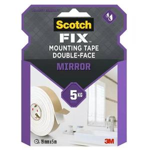 Banda Dublu Adeziva Montare Oglinzi - 3M Scotch Fix Mirror Mounting Tape, 5 kg, 19 mm x 5 m, 1 buc imagine