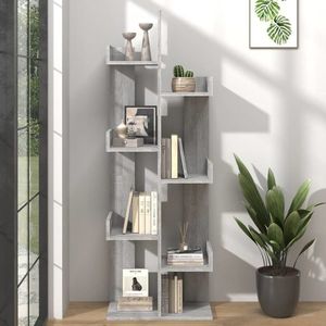 vidaXL Bibliotecă, sonoma gri, 48x25, 5x140 cm, lemn prelucrat imagine