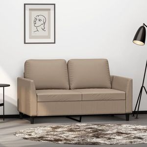 vidaXL Canapea cu 2 locuri, cappuccino, 120 cm, piele ecologică imagine