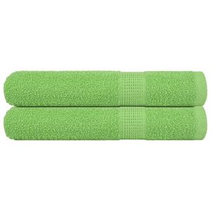 vidaXL Prosoape 2 buc Verde mere 100x200 cm 360 g/m² 100% bumbac imagine