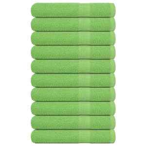 vidaXL Prosoape 10 buc Verde mere 100x200 cm 360 g/m² 100% bumbac imagine