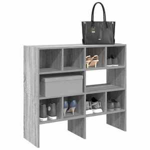 vidaXL Rafturi pentru pantofi 2 buc stivuibile gri Sonoma 89, 5x30x40cm imagine