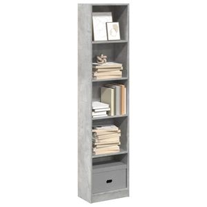 vidaXL Bibliotecă, gri beton, 40x24x176 cm, lemn compozit imagine