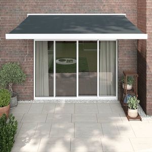 vidaXL Copertină retractabilă, antracit, 3x2, 5 m, textil și aluminiu imagine