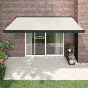 vidaXL Copertină retractabilă, crem, 4, 5x3 m, textil și aluminiu imagine