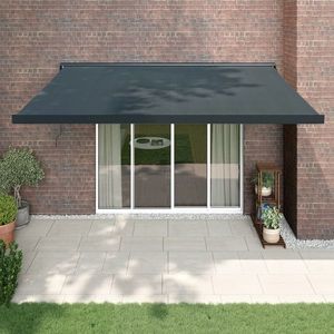 vidaXL Copertină retractabilă, antracit, 4, 5x3 m, textil și aluminiu imagine