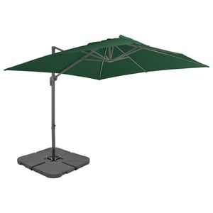 vidaXL Umbrelă de exterior cu bază portabilă, verde imagine