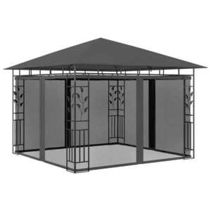 vidaXL Pavilion cu plasă anti-țânțari, antracit, 3x3x2, 73 m, 180 g/m² imagine