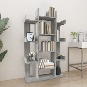 vidaXL Bibliotecă, gri sonoma, 86x25, 5x140 cm, lemn prelucrat imagine