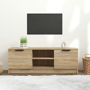 vidaXL Comodă TV, stejar sonoma, 102x35x36, 5 cm, lemn prelucrat imagine