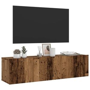 vidaXL Dulap TV de perete, lemn vechi, 120x30x30 cm, lemn prelucrat imagine