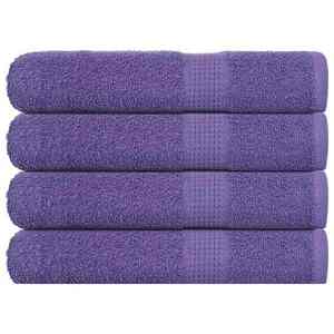 vidaXL Prosoape 4 buc Violet 100x200 cm 360 g/m² 100% bumbac imagine