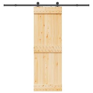 vidaXL Ușă glisantă cu set de feronerie 70x210 cm, lemn masiv de pin imagine