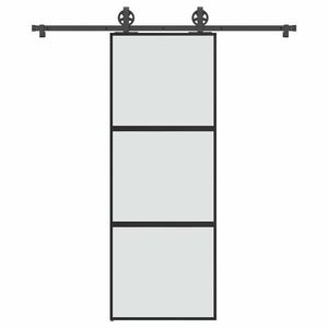 vidaXL Ușă glisantă cu set de feronerie sticlă temperată și aluminiu imagine
