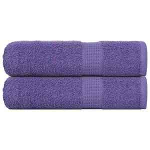 vidaXL Prosoape de mână 2 buc Violet 50x100 cm 360 g/m² 100% bumbac imagine