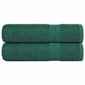 vidaXL Prosoape de duș 2 buc Verde 70x140 cm 360 g/m² 100% bumbac imagine